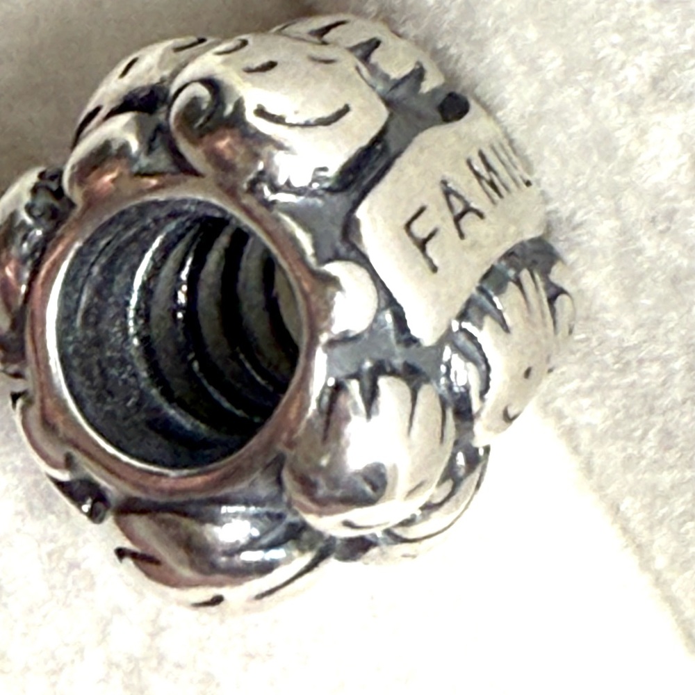 Retired Sterling Silver Pandora Love & Family Charm 791039 - Picture 3 of 4